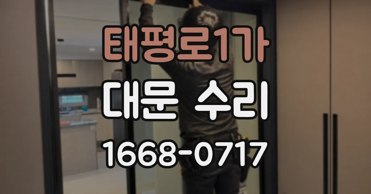 태평로1가 대문 수리