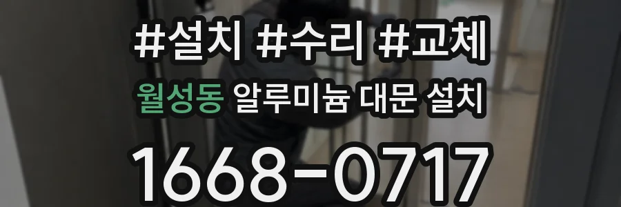 월성동 알루미늄 대문 설치