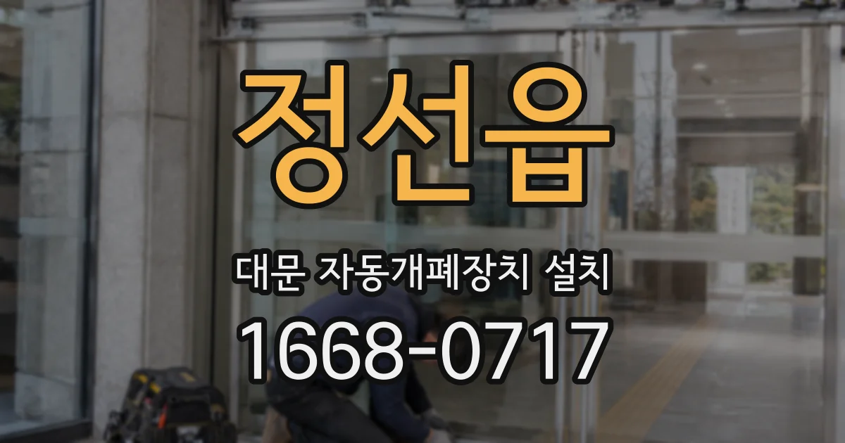 정선읍 대문 자동개폐장치 설치