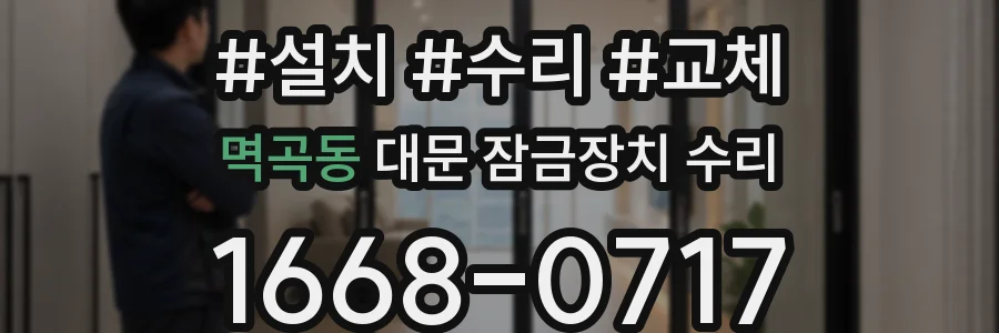 멱곡동 대문 잠금장치 수리