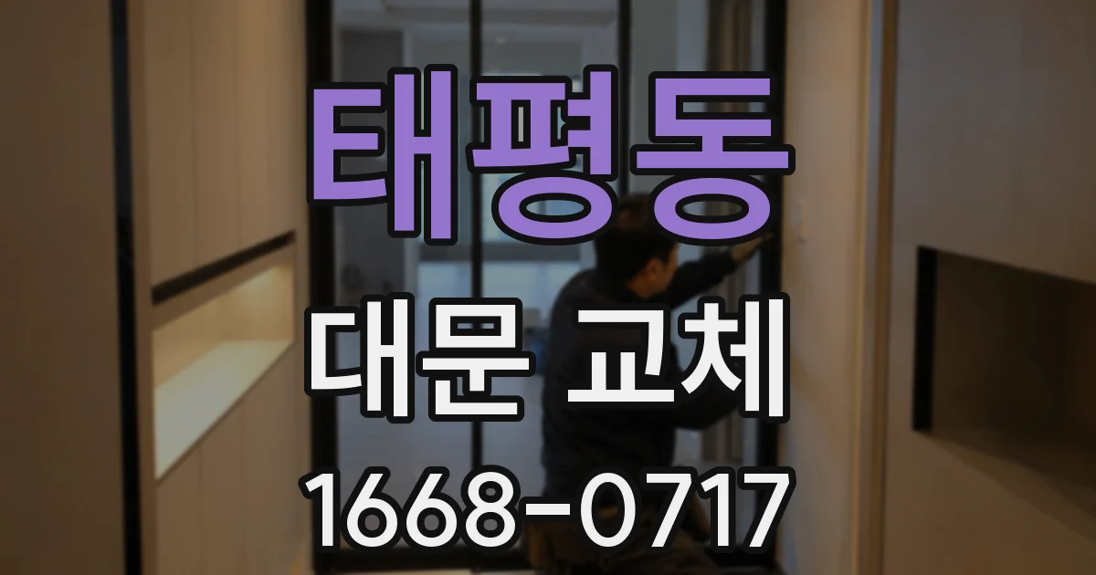 태평동 대문 교체