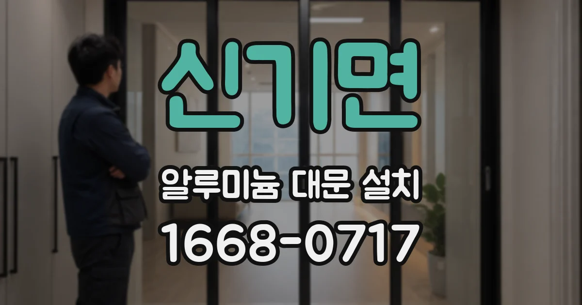 신기면 알루미늄 대문 설치