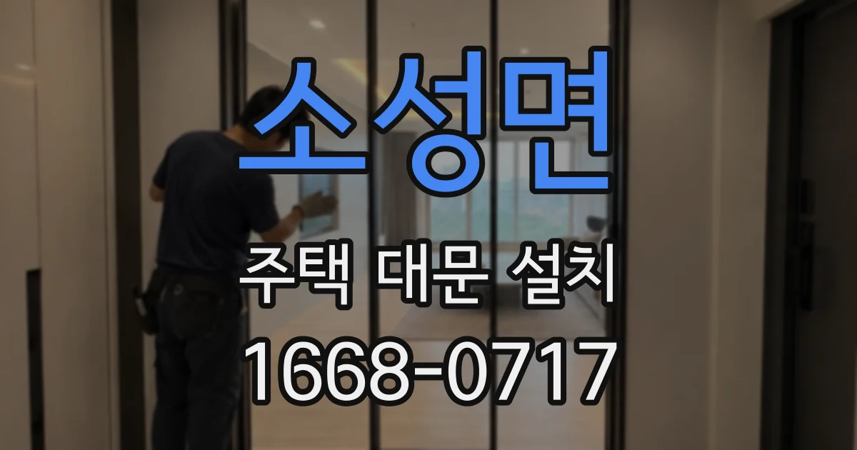 소성면 주택 대문 설치