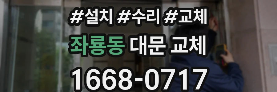 좌룡동 대문 교체