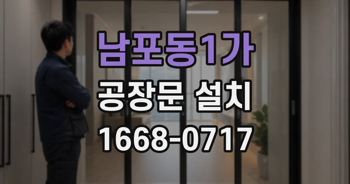 남포동1가 공장문 설치