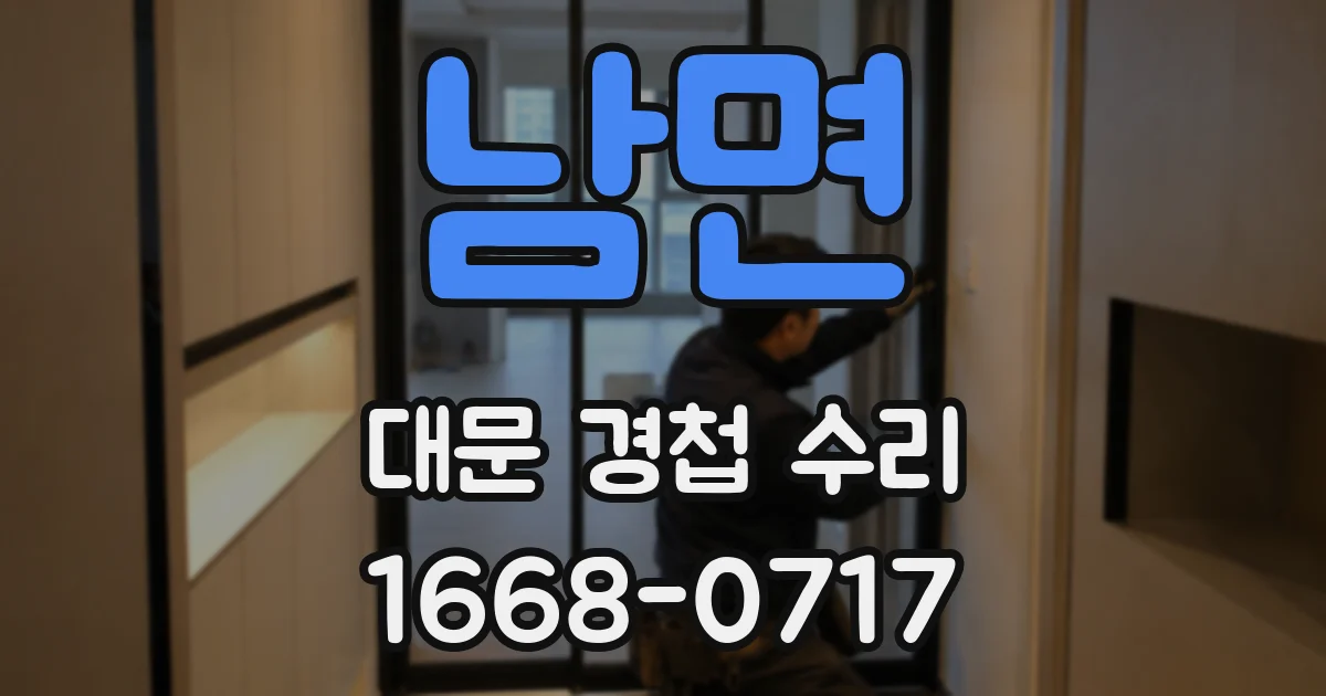남면 대문 경첩 수리