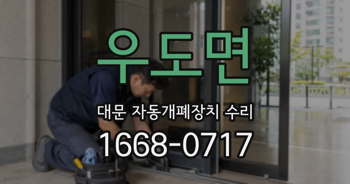 우도면 대문 자동개폐장치 수리