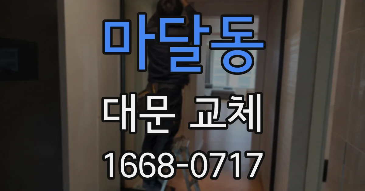마달동 대문 교체