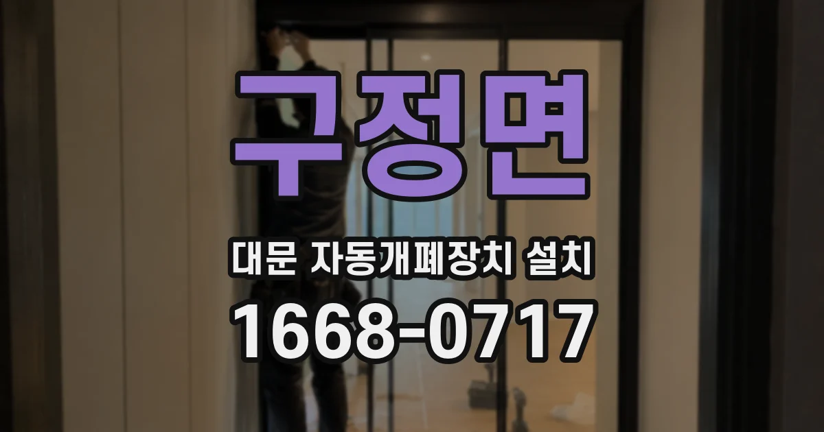 구정면 대문 자동개폐장치 설치