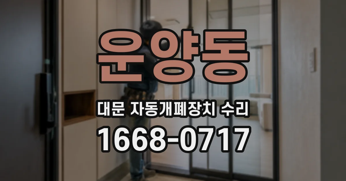 운양동 대문 자동개폐장치 수리