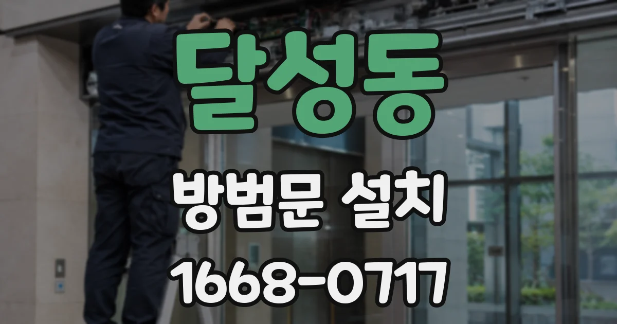 달성동 방범문 설치