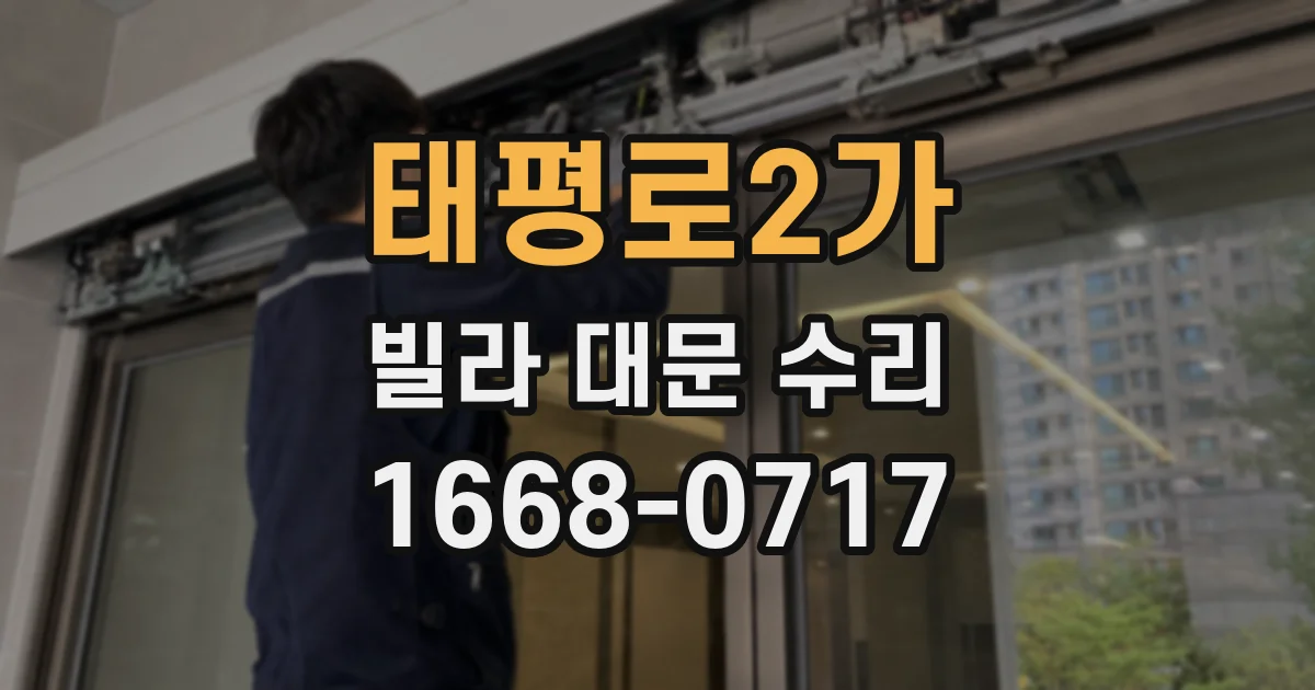태평로2가 빌라 대문 수리
