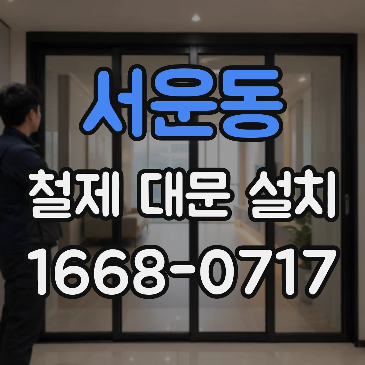 서운동 철제 대문 설치