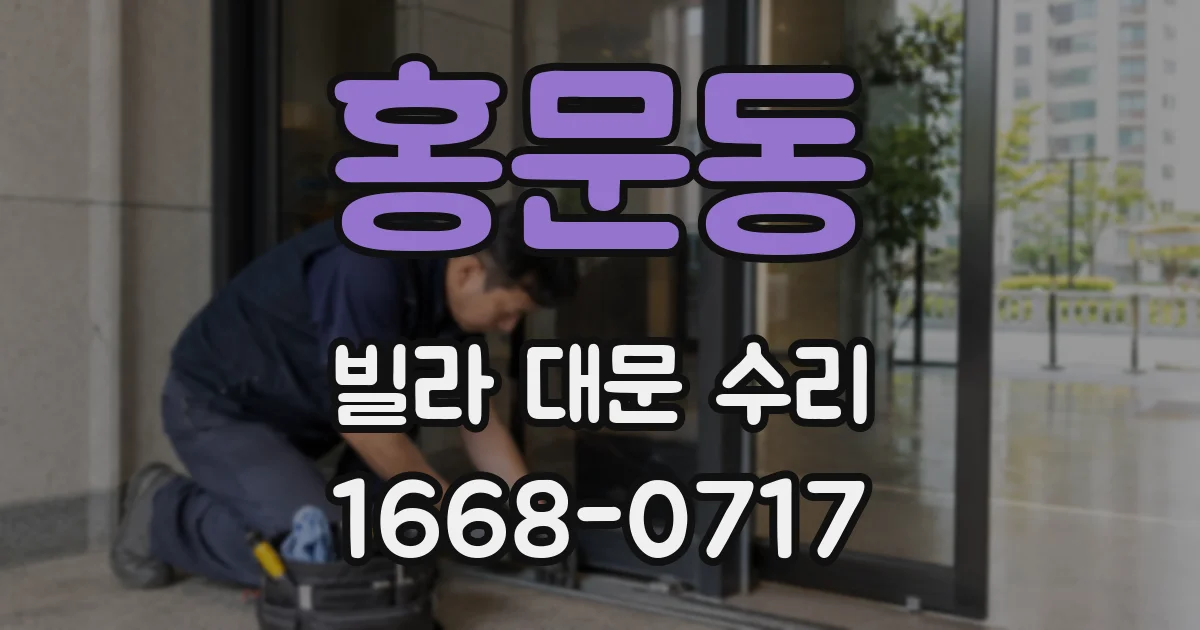 홍문동 빌라 대문 수리