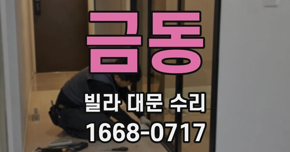 금동 빌라 대문 수리