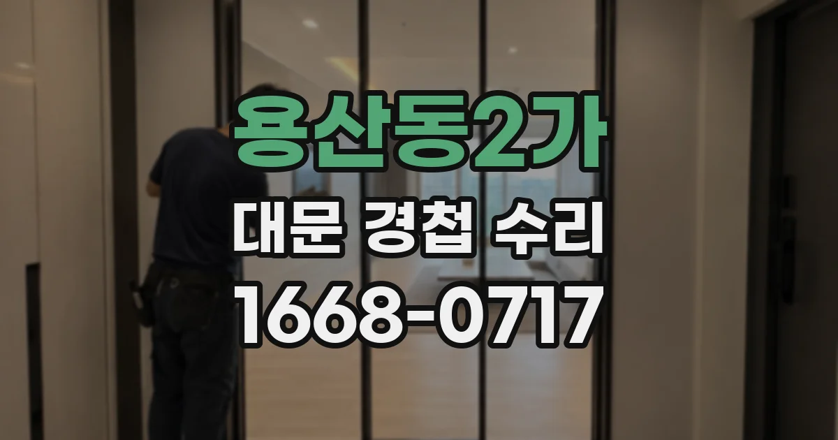 용산동2가 대문 경첩 수리