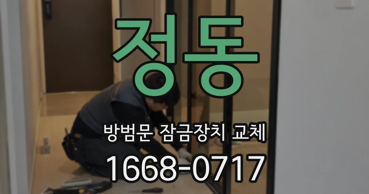 정동 방범문 잠금장치 교체