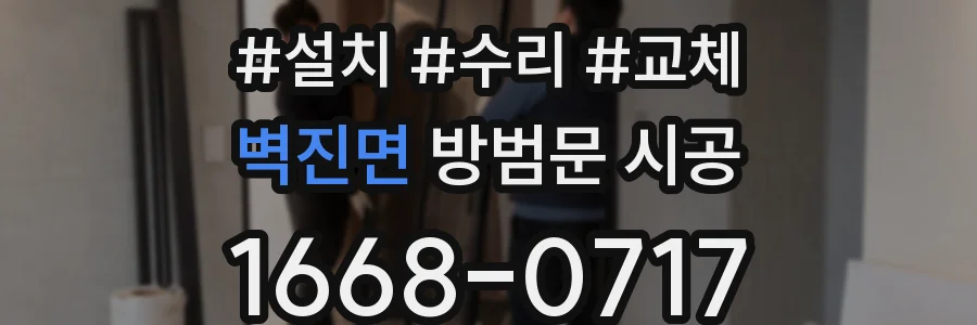 벽진면 방범문 시공