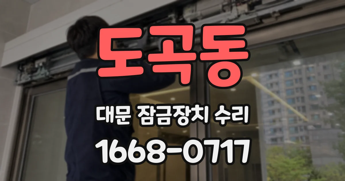 도곡동 대문 잠금장치 수리