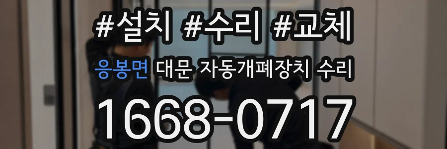 응봉면 대문 자동개폐장치 수리