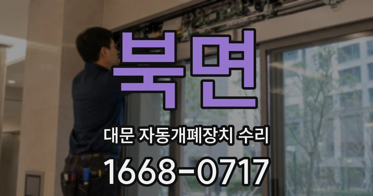 북면 대문 자동개폐장치 수리
