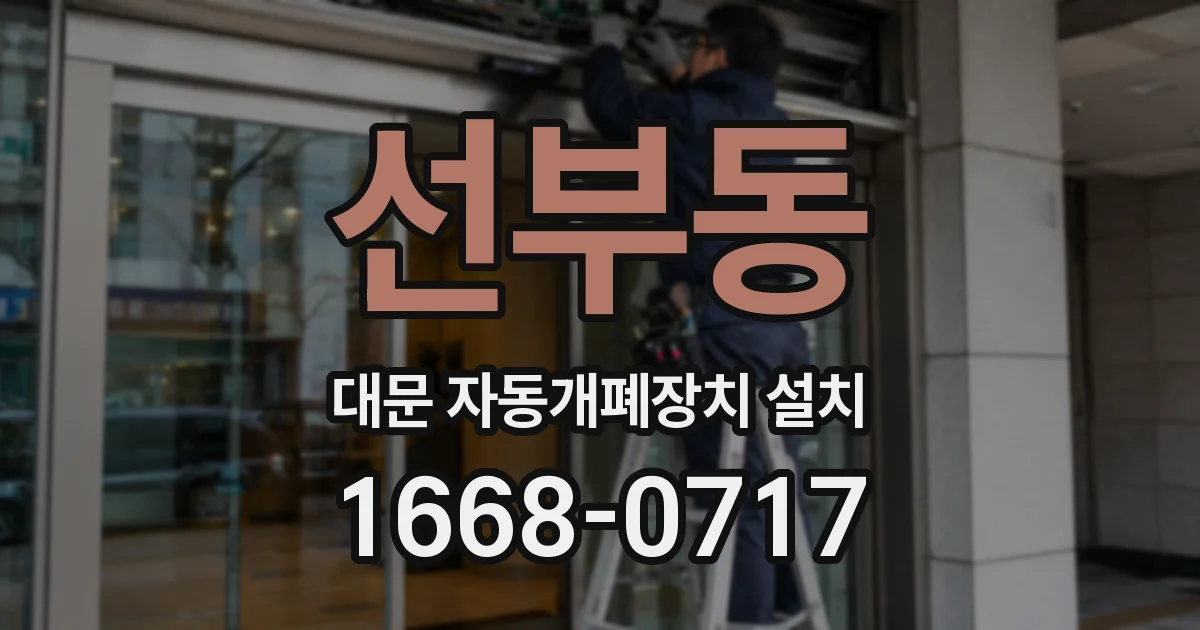 선부동 대문 자동개폐장치 설치