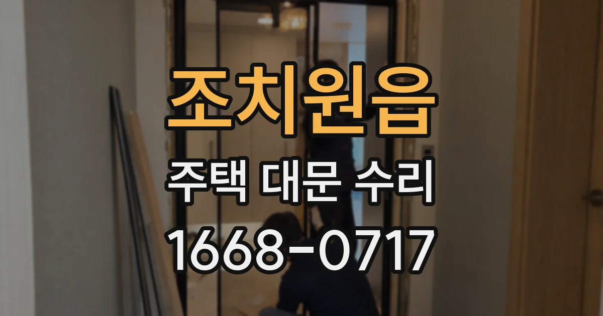 조치원읍 주택 대문 수리