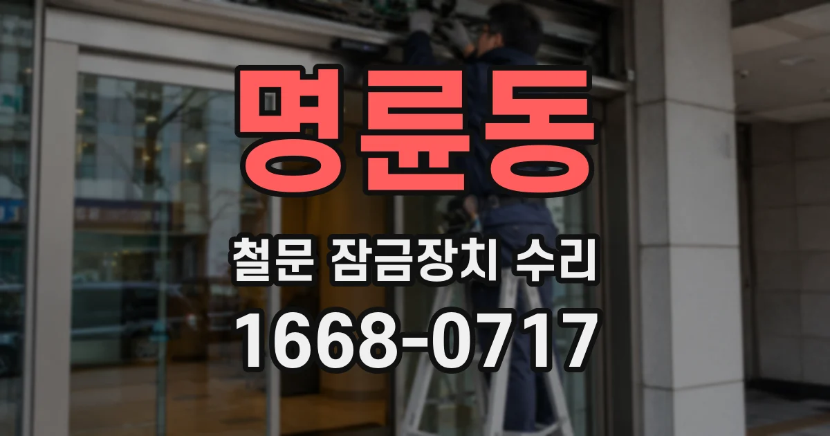 명륜동 철문 잠금장치 수리