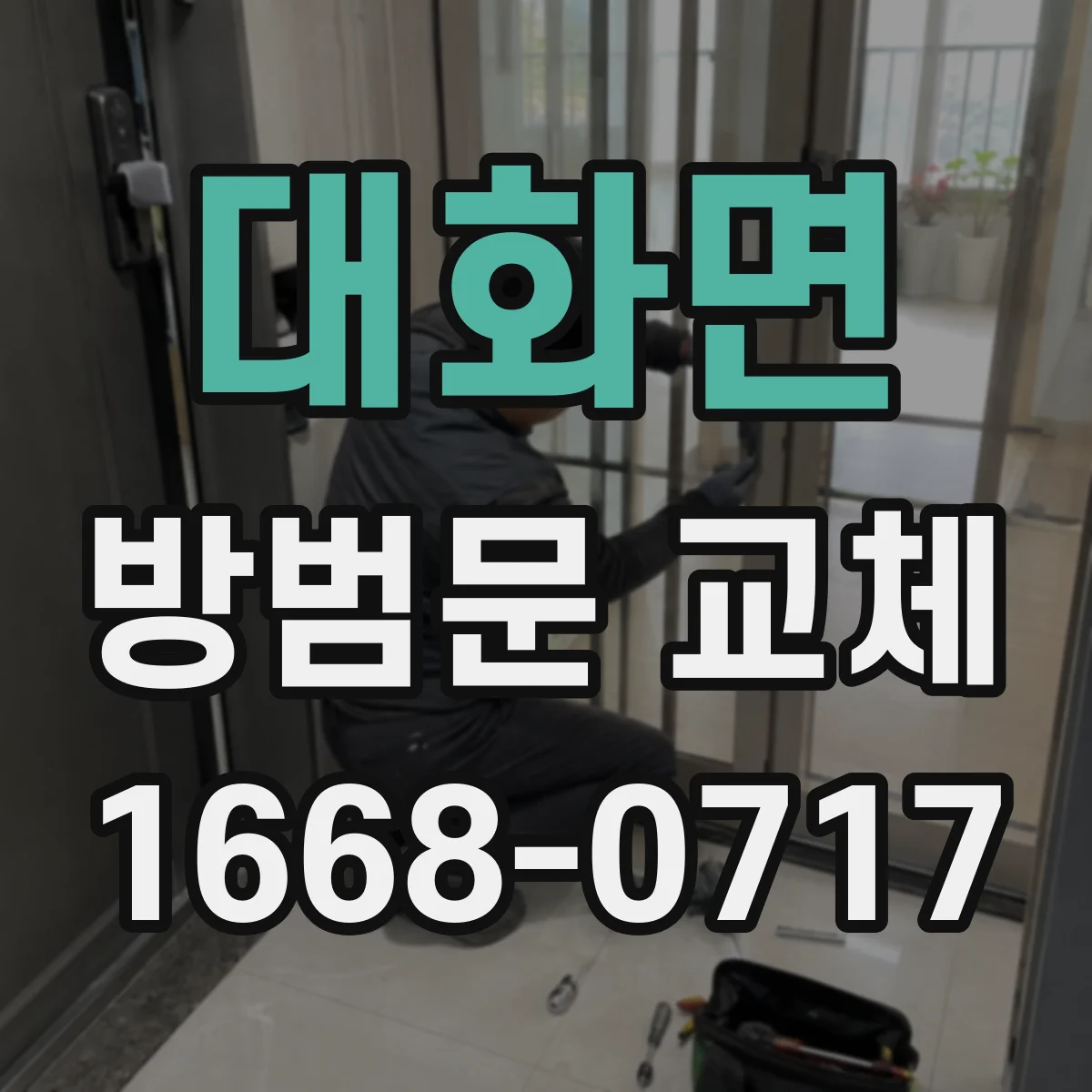 대화면 방범문 교체
