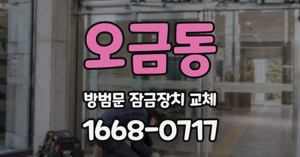 오금동 방범문 잠금장치 교체
