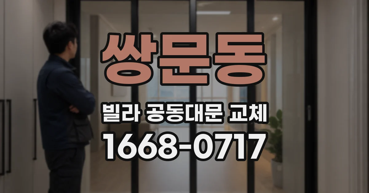 쌍문동 빌라 공동대문 교체