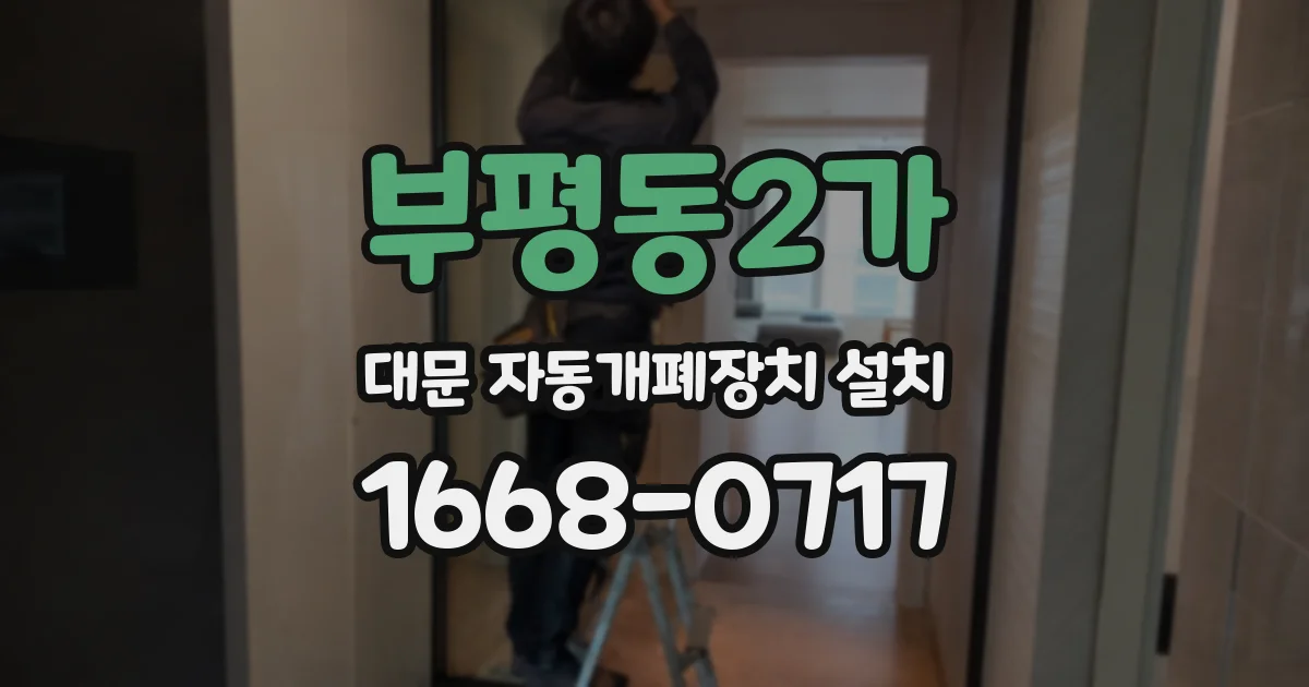 부평동2가 대문 자동개폐장치 설치