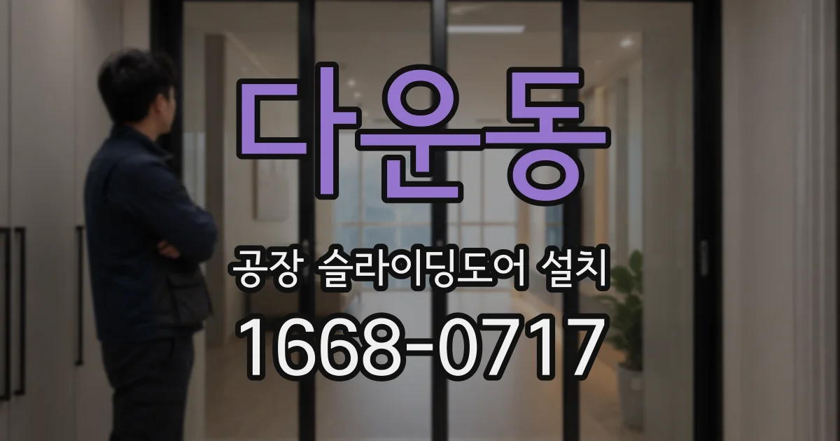 다운동 공장 슬라이딩도어 설치
