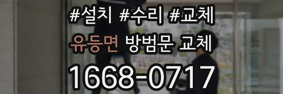 유등면 방범문 교체