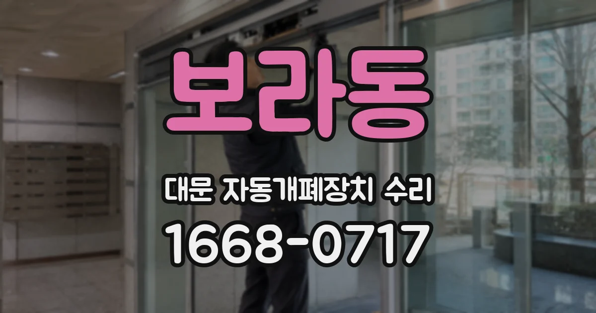 보라동 대문 자동개폐장치 수리