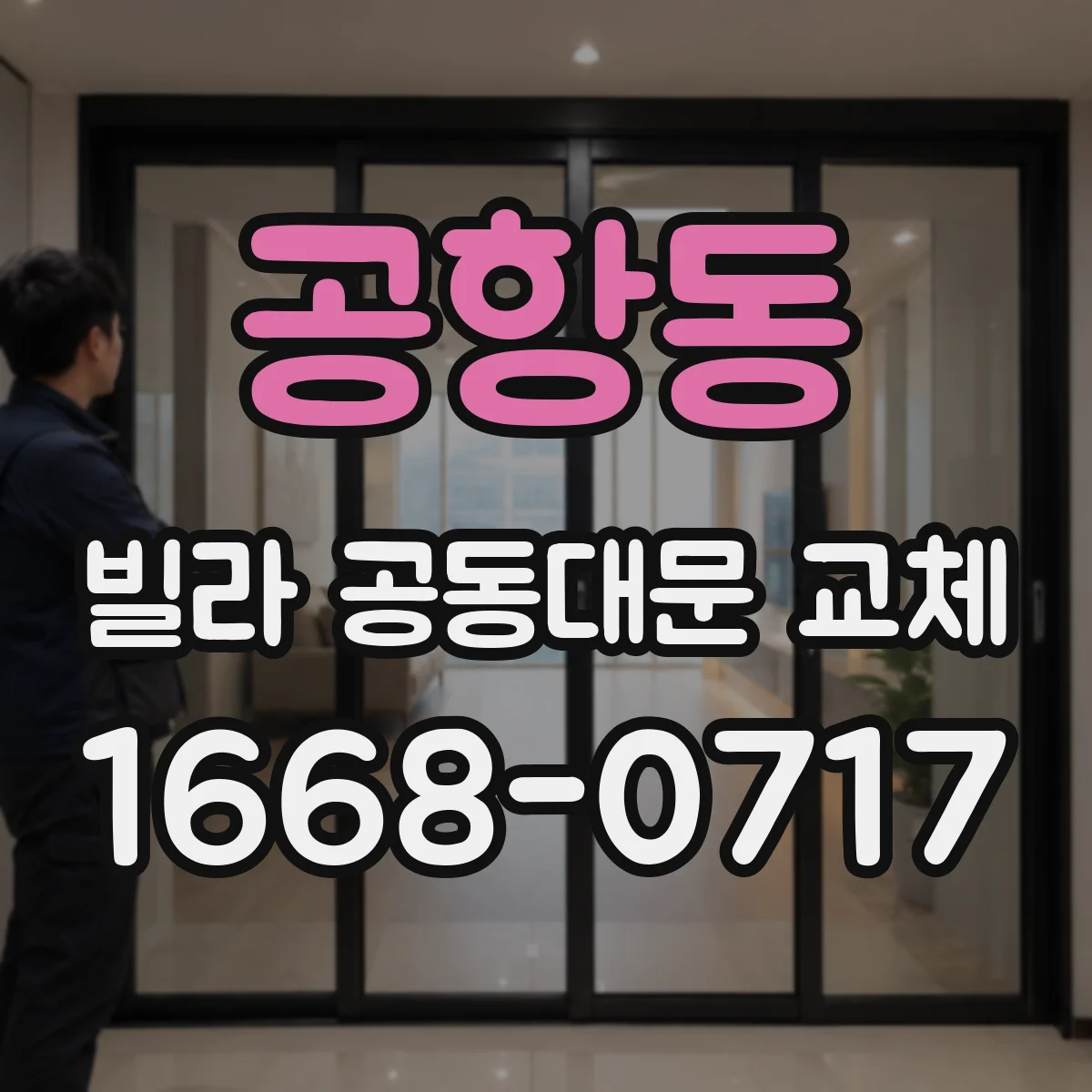 공항동 빌라 공동대문 교체