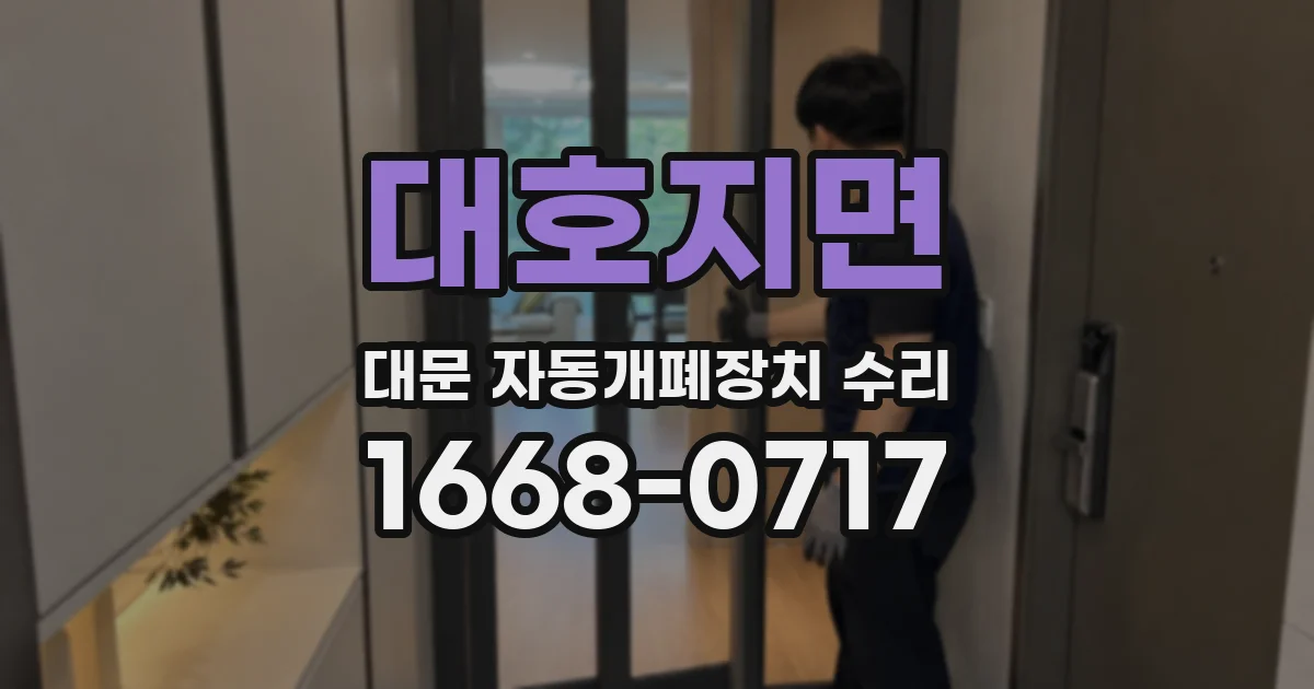 대호지면 대문 자동개폐장치 수리