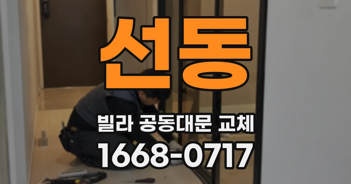 선동 빌라 공동대문 교체