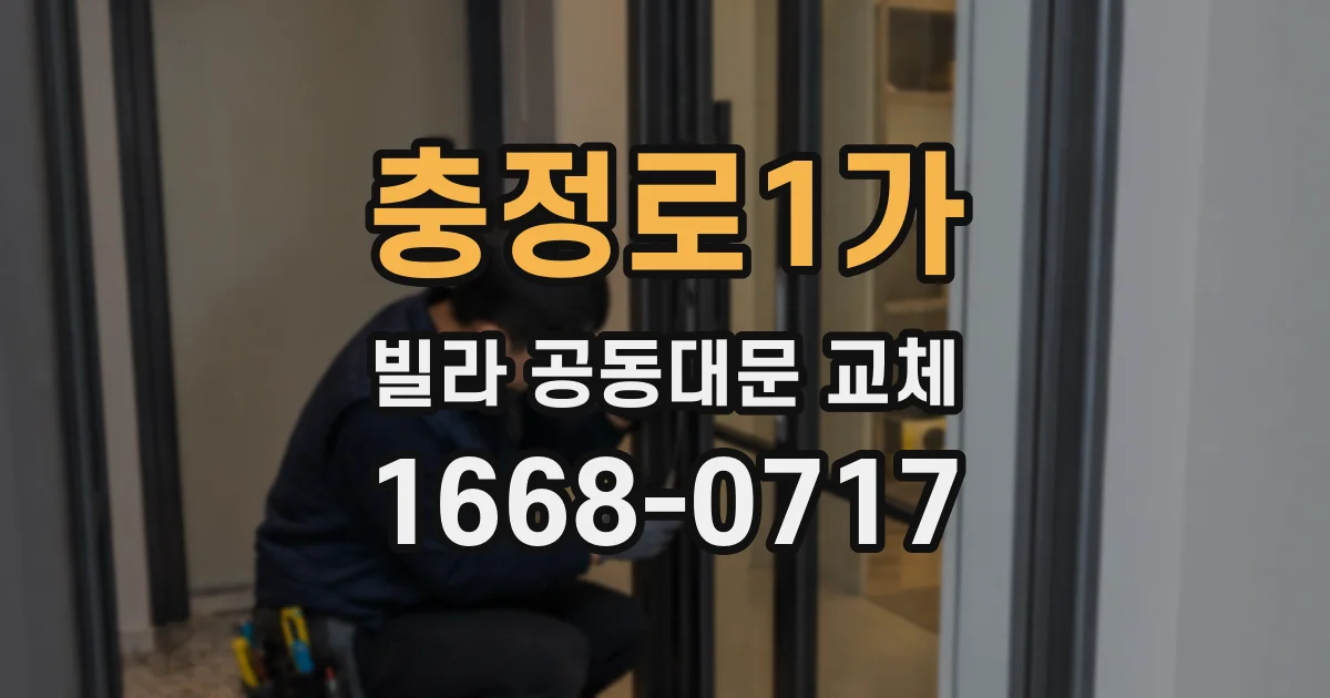 충정로1가 빌라 공동대문 교체