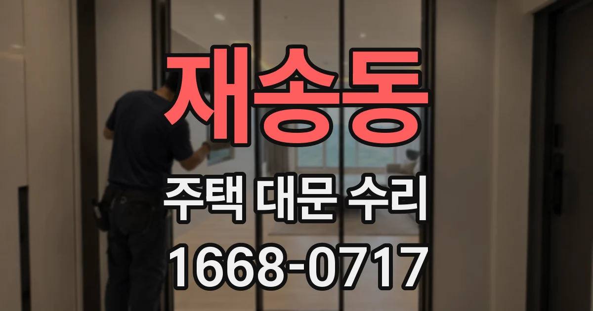 재송동 주택 대문 수리