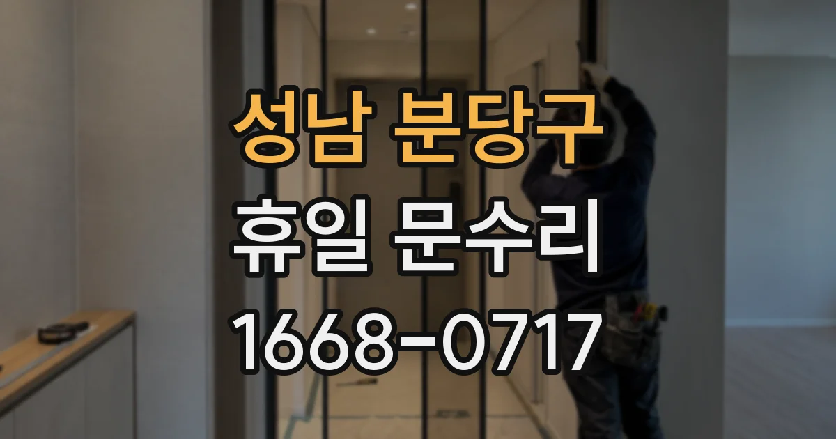 성남 분당구 휴일 문수리