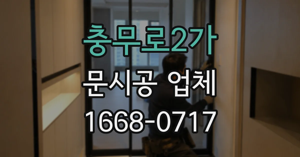 충무로2가 문시공 업체