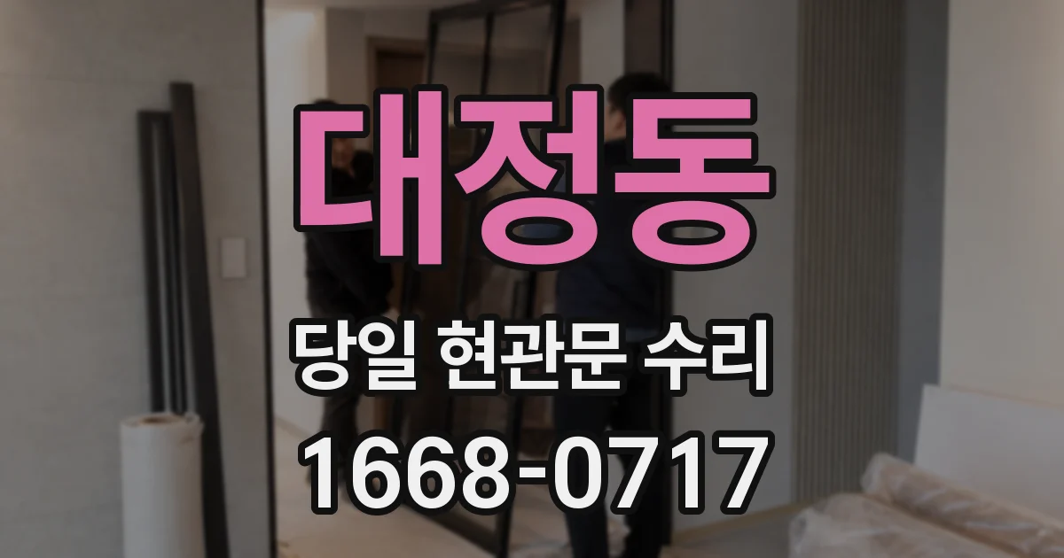 대정동 당일 현관문 수리
