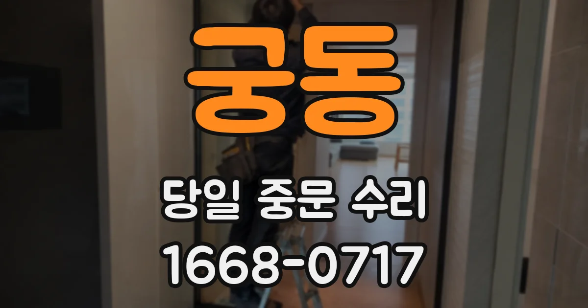 궁동 당일 중문 수리