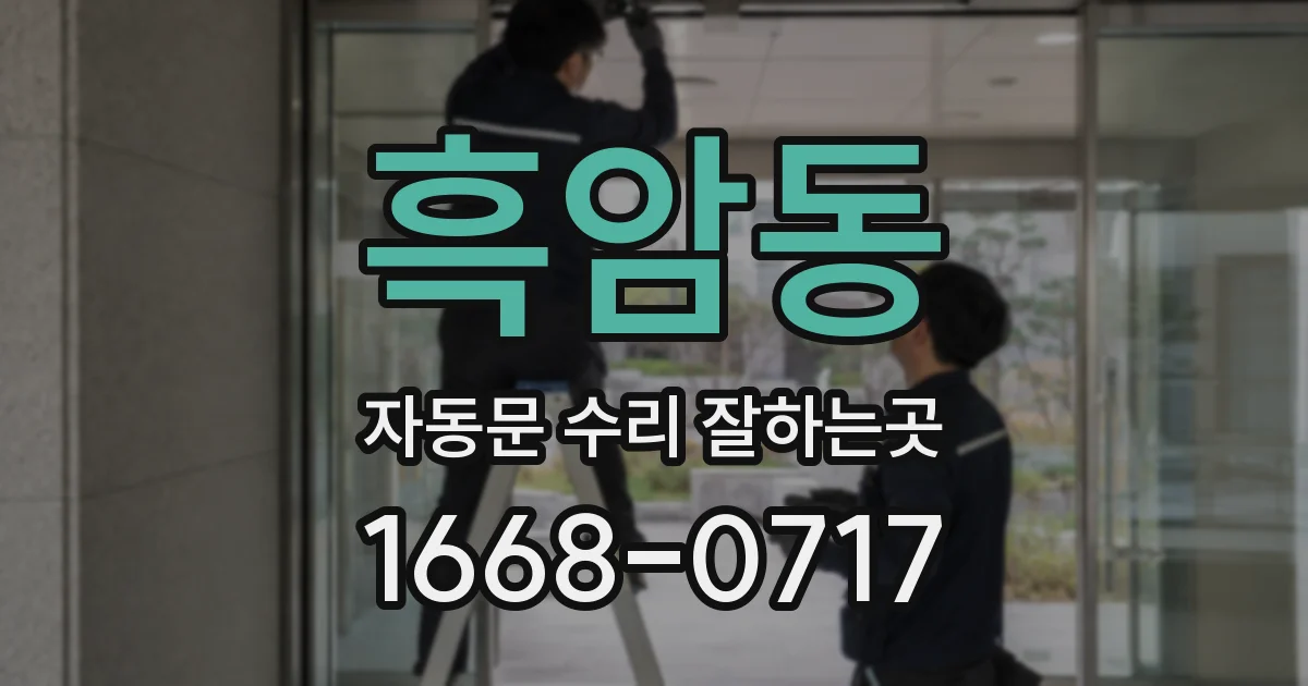 흑암동 자동문 수리 잘하는곳
