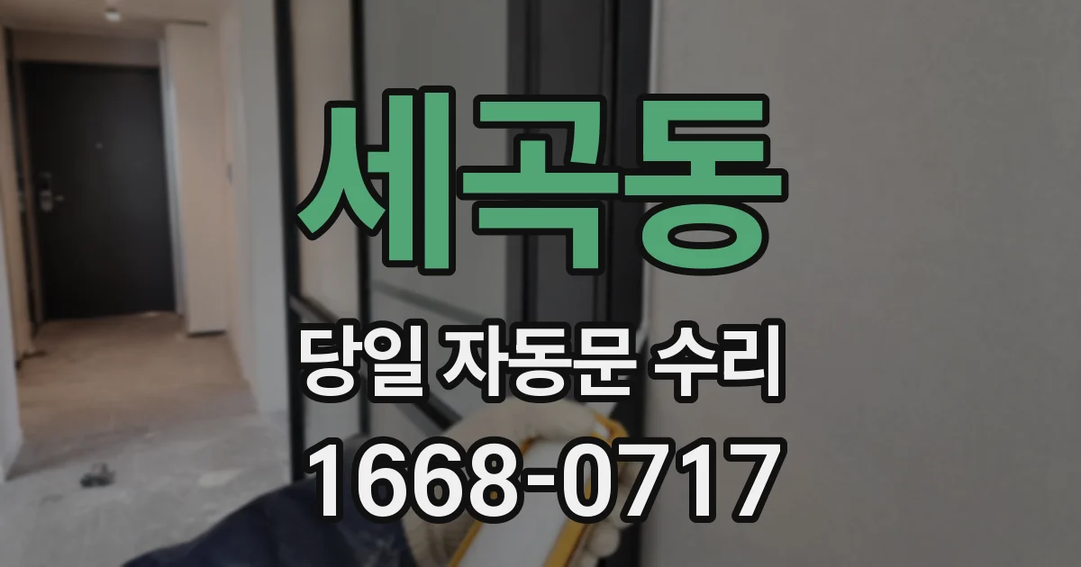 세곡동 당일 자동문 수리