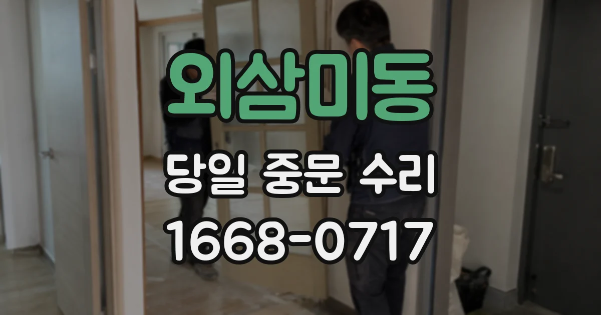 외삼미동 당일 중문 수리