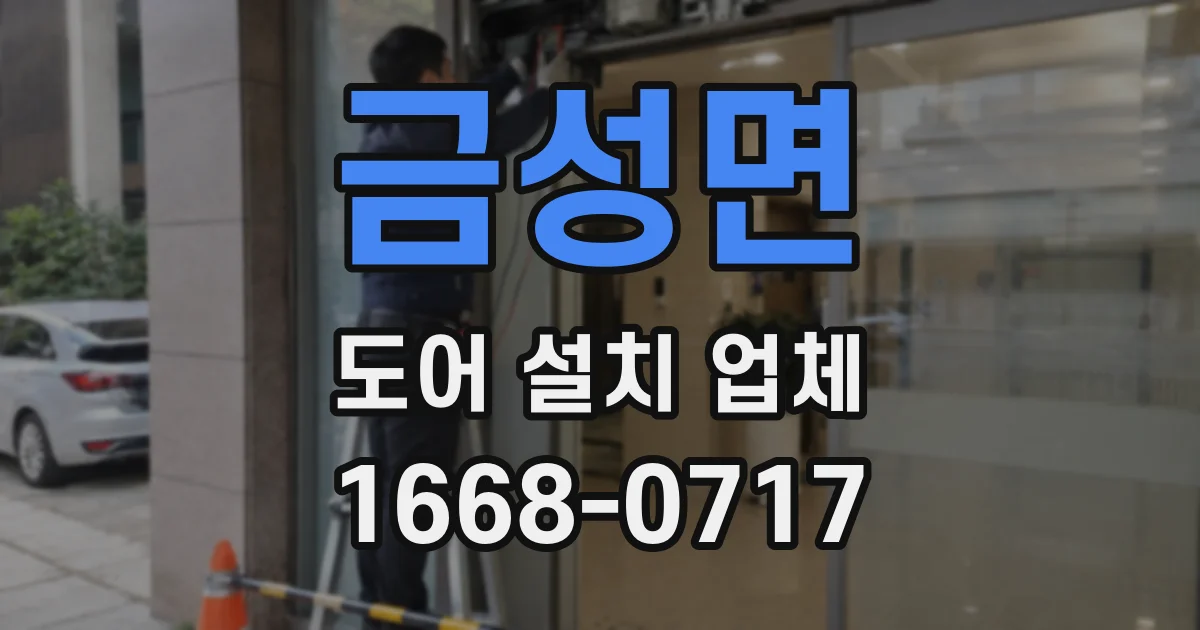 금성면 도어 설치 업체