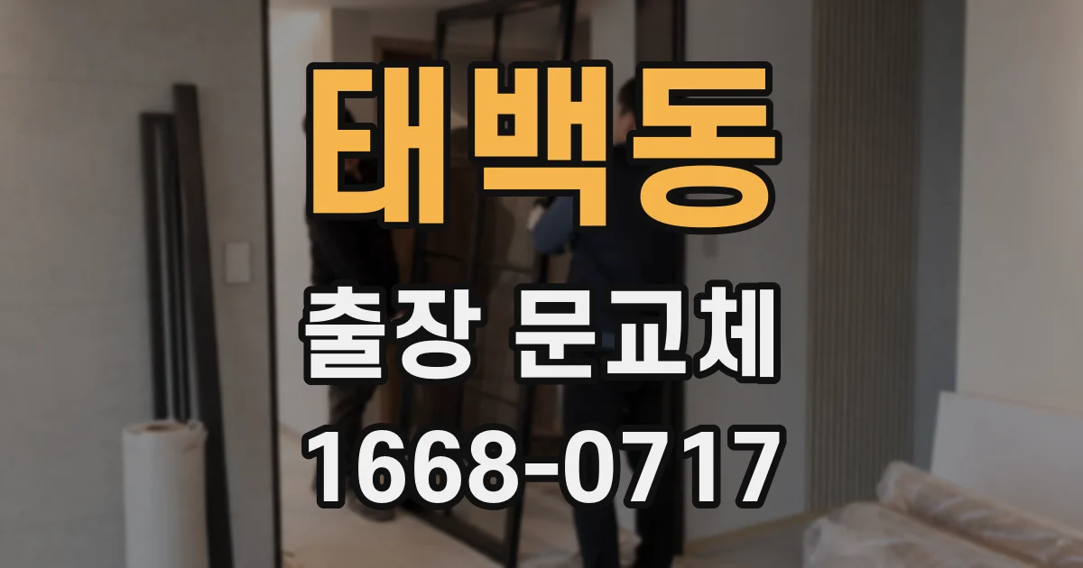태백동 출장 문교체