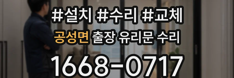 공성면 출장 유리문 수리